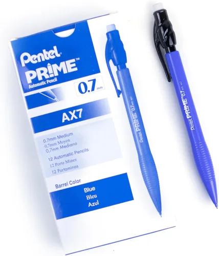 Vista 6 de Pentel Prime - Portaminas de 0.028 in, barril negro, caja de 12 (AX7A)
