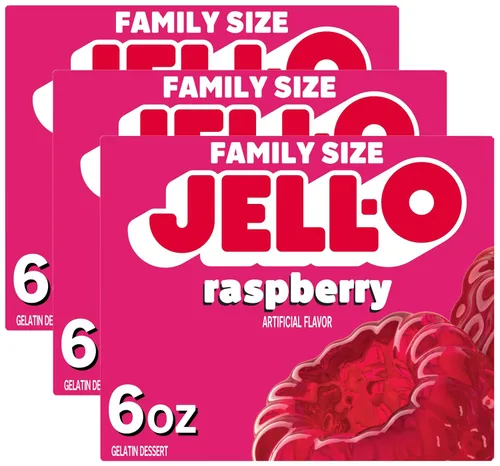 Vista 20 de Jell-O Mezcla de postre de gelatina de cereza, tamaño familiar, caja de 6 onzas