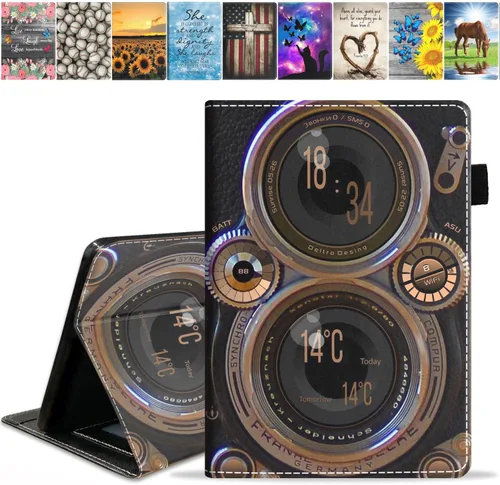 Vista 18 de Funda para tableta Amazon Fire Max 11 (11 pulgadas, 13ª generación, versión 2023), funda de piel sintética con ranura para tarjeta y apagado