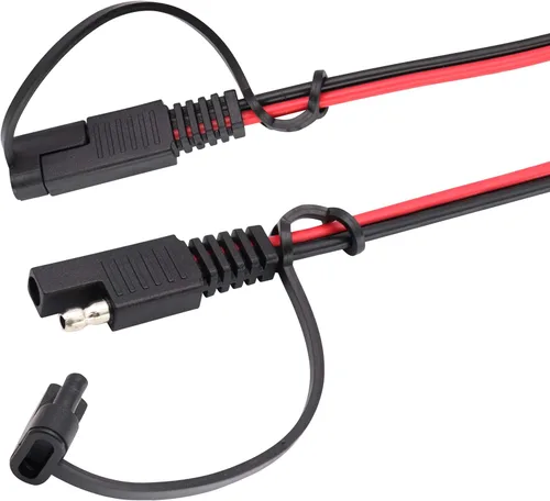 Vista 6 de Cable de cargador para encendedor de cigarrillos SAE, 16 AWG 12 V, enchufe macho a SAE de 2 pines, conector de desconexión rápida, adaptador