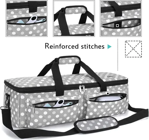 Vista 4 de Bolsa de transporte LUXJA compatible con Cricut Explore Air y Maker, bolsa compatible con Cricut Explore Air, Silhouette Cameo 4 y suministros