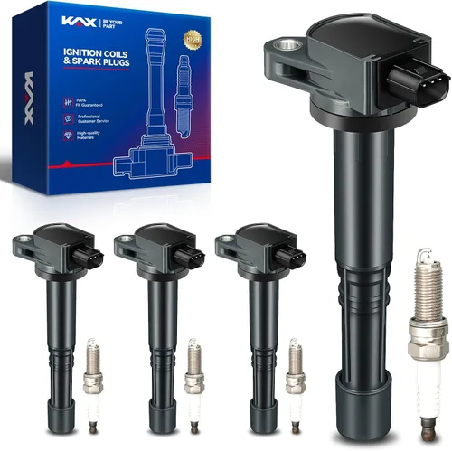 Vista 36 de KAX Juego de 4 bobinas de encendido y bujía de iridio doble para Toyota Corolla 1999-2004 2007-2008, Corolla 2005-2006 1.8L, Matrix 2003-2006 1.8L