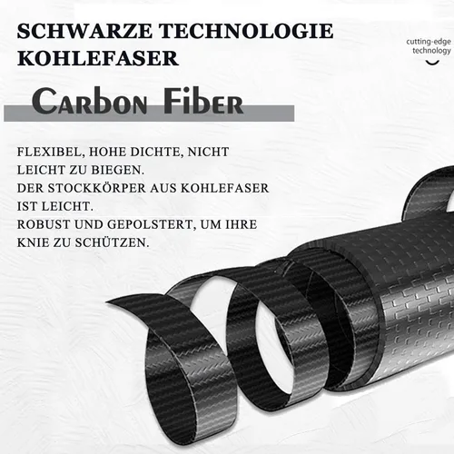 Vista 4 de 5-Section Carbon Fiber Trekking Poles, Lightweight and Durable 2-Pack, Foldable, Straight Grip, Suitable for Hiking, Trekking and Mountaineering