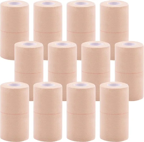 Vista 8 de BQTQ 6 rollos de cinta adhesiva elástica de 3 pulgadas, vendaje elástico autoadherente para heridas, cintas deportivas para esguinces de hinchazón