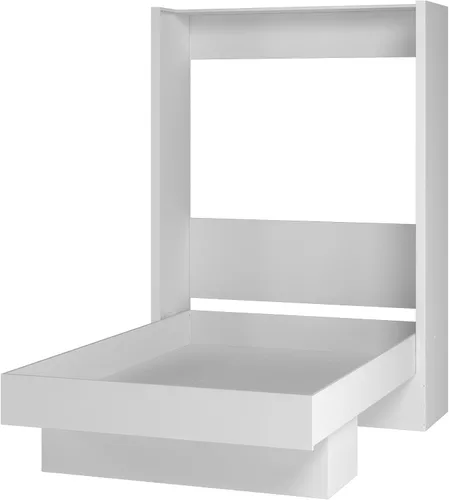 Vista 16 de Cama de pared Murphy Twin de fácil elevación en color negro con estante