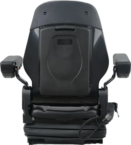 Vista 3 de DSC - Asiento de tractor universal con suspensión con reposabrazos ajustable, bolsa para documentos, asiento de respaldo alto, cinturón de seguridad