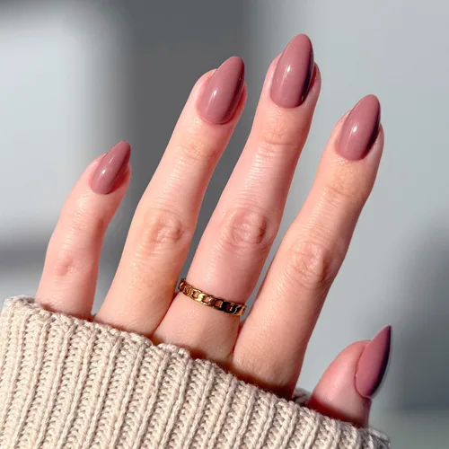 Vista 37 de Glamnetic Uñas postizas a presión – Uñas postizas redondas supercortas, uñas neutras nude, con punta francesa inversa dorada, lujo silencioso, 12