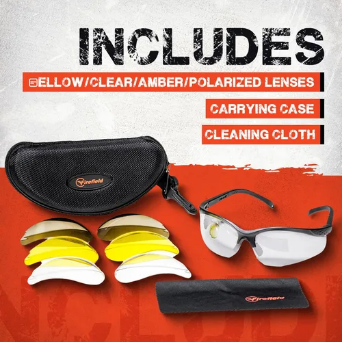 Vista 2 de Firefield Gafas de tiro de rendimiento, color negro, talla única