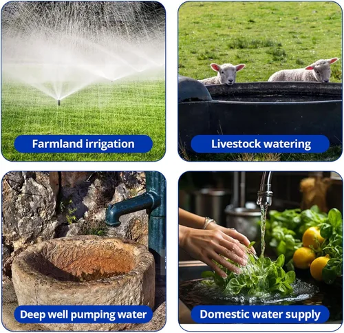 Vista 7 de GarveeTech Bomba de chorro de pozo poco profundo de 1.75 Hp, bomba de transferencia de agua de hierro fundido de 2070 GPH sobre el suelo