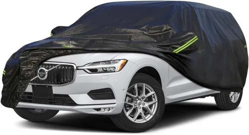 Vista 38 de KouKou Funda impermeable para automóvil SUV adecuada para BMW X1 de 2009 a 2025, 7 capas a prueba de viento para todo tipo de clima, cubierta