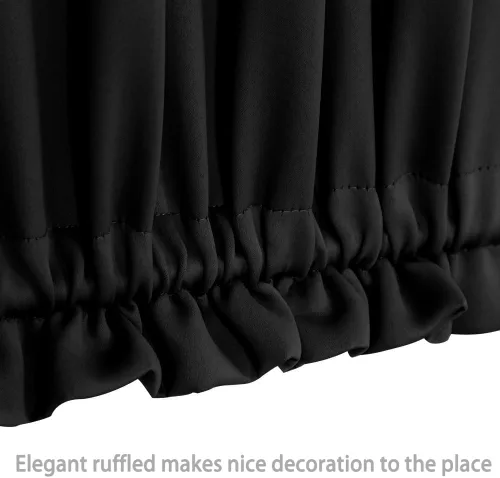 Vista 3 de PANOVOUS Juego de 2 cortinas opacas para puerta francesa, para ventana pequeña, con luz lateral, bloqueo solar, protección de privacidad, 25