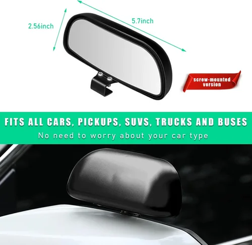 Vista 2 de Espejo de Punto Ciego Ziciner para Coche, Espejo Vehicular Ajustable de Rotación de 360°, Espejo Auxiliar Convexo de Ángulo Amplio, Espejo