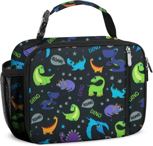 Vista 15 de esouler Lonchera Infantil Bolsa de Almuerzo Aislada para Niños y Niñas Lonchera Infantil Duradera para la Escuela con Soporte para Botella