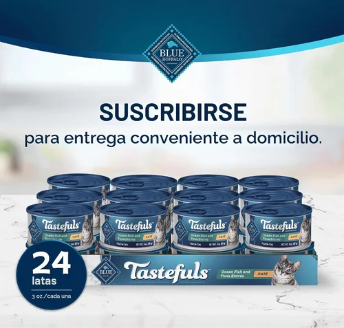 Vista 12 de Blue Buffalo Tastefuls Beef Paté Wet Cat Food, 5.5 oz, 24 ct