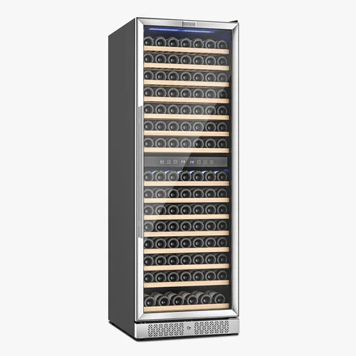 Vista 17 de Empava Refrigerador de vino de doble zona de 15 pulgadas con puerta de vidrio reversible, refrigerador independiente con luz LED, control táctil