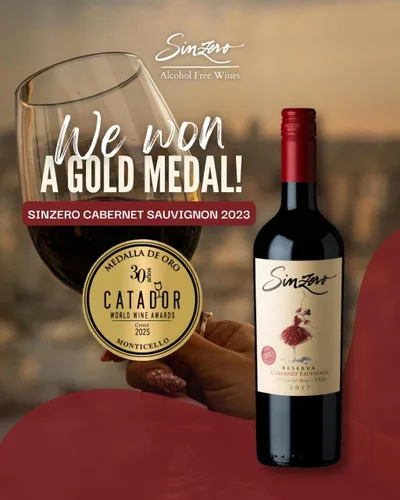 Vista 7 de SINZERO Cabernet Sauvignon - Vino tinto sin alcohol premium bajo en calorías, apto para veganos, 25.4 onzas líquidas