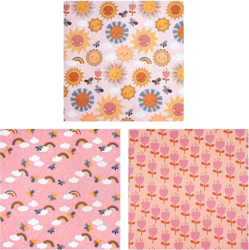 Vista 6 de RUSPEPA Rollos de papel de regalo de estraza – Mini rollo – para cumpleaños, baby shower, vacaciones – 17 pulgadas x 10 pies por rollo, total de 3