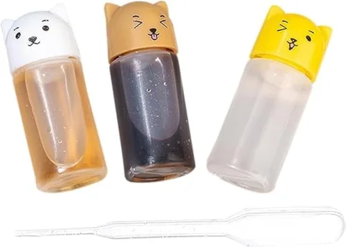 3 mini botellas de ketchup para gatos, mini botellas exprimibles de condimentos, botella de salsa de tomate recargable, aderezo de ensalada, botella