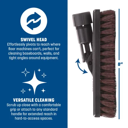 Vista 4 de Carlisle FoodService Products 36531027 Cepillo giratorio para fregar, 8 pulgadas, óxido