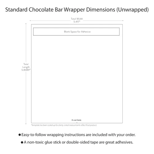 Envolturas personalizadas de dulces de bautismo de 25 quilates para barras de chocolate (paquete de 25) - Azul