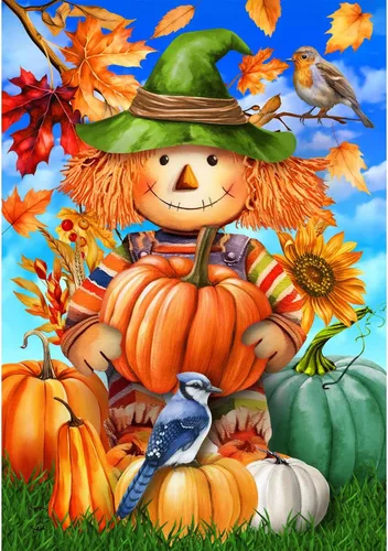 Vista 7 de Bandera de casa de recolección de recompensas de otoño 40 x 28 pulgadas Briarwood Lane Recompensa de otoño