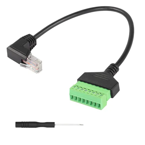Vista 7 de SinLoon Ethernet RJ45 Famale Plug a 8 pines Tornillos Conector de bloque de terminales para Cat7, Cat6, Cat5, Cat5e, Extensor Ethernet CCTV Digital