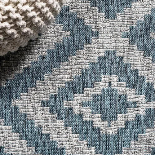 Vista 13 de JONATHAN Y SMB116A-28 Sintra Diamond Tribal - Alfombra de pasillo para interiores y exteriores, estilo bohemio, costero, fácil limpieza, dormitorio
