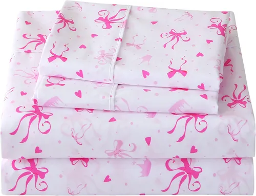 Vista 19 de Viviland Juego de sábanas de 3 piezas para niños, color negro, sábanas bajeras y fundas de almohada, de microfibra suave, juego de ropa de cama