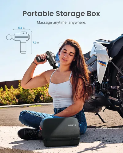 Vista 7 de RENPHO Pistola de masaje Thermacool Active Thermacool de tejido profundo con calor y frío, regalos del día de la madre, elegible para FSA