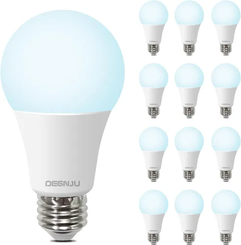 Vista 11 de Bombillas LED A19 DEGNJU, equivalentes a 100 vatios, luz blanca suave de 2700 K, 1500 lúmenes, base estándar E26, no regulables, bombilla LED de 13