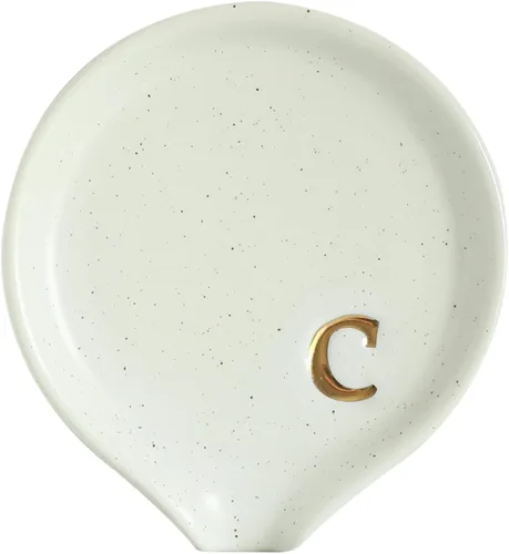 Vista 7 de COLLECTIVE HOME - Soporte de cuchara de café de cerámica, soporte de cuchara de cerámica con monograma, soporte para cuchara de café de 3.8