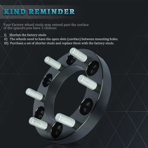 Vista 6 de IRONTEK Espaciadores de rueda de 1 pulgada de 0.236 x 5.500 in (orificio del cubo de 4.252 in, pernos de 14 x 1.5) 6 x 5.5 pulgadas, adaptador