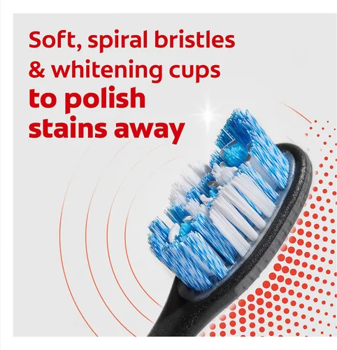 Vista 3 de Kit de inicio de cepillo de dientes Colgate con cabezal reemplazable, Optic White, 2 cabezales de cepillo