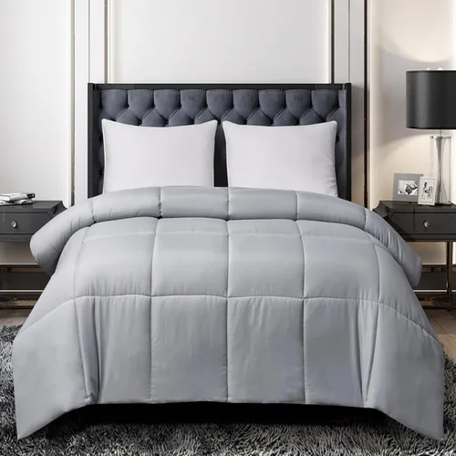 Vista 35 de Blue Ridge Home Fashions - Edredón sintético de microfibra para todas las estaciones, relleno de poliéster hipoalergénico, Algodón, Negro, gemelo