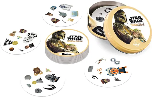 Vista 5 de Asmodee Dobble Star Wars Mandalorian Juego de cartas A partir de 6 años 2-8 jugadores 15 minutos de tiempo de juego