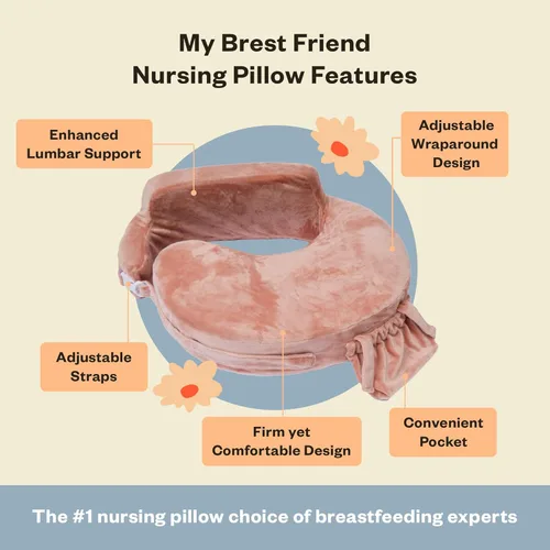 Vista 5 de My Brest Friend Super Deluxe Almohada de lactancia – Comodidad mejorada y almohada ergonómica para lactancia materna para el máximo apoyo para mamá