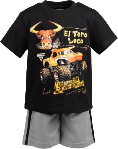 Vista 7 de Monster Jam Conjunto de camiseta de manga corta y pantalones cortos de malla atléticos para camiones