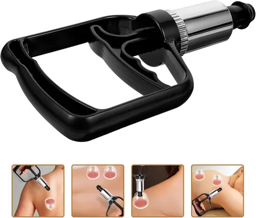 Vista 4 de Bomba de vacío de mano Bomba de mano de ventosas Bomba de aire de ventosas de acupuntura china Bomba de aire de ventosa trasera de succión