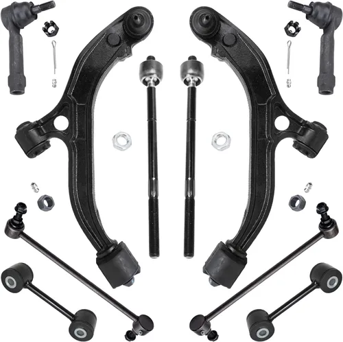 Vista 181 de Detroit Axle - Kit de suspensión delantera de 10 piezas para Chevrolet Trailblazer GMC Envoy 2002-2009 2003 2004 2005 2006 2007 2008 Brazos