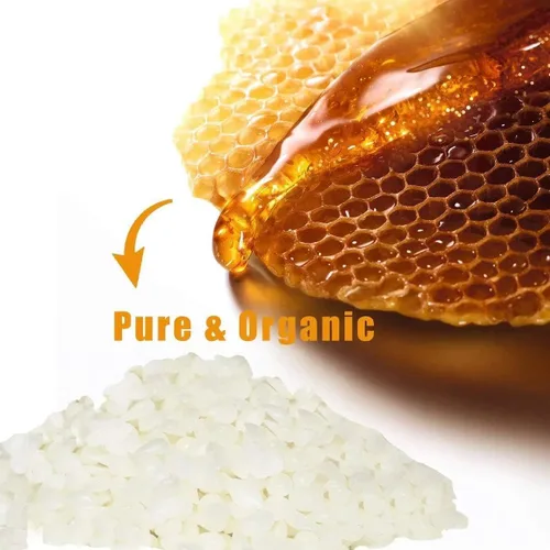 Vista 5 de Gránulos de cera de abeja blanca natural (5 libras) Material puro sin refinar para proyectos de bricolaje Fabricación de velas, cuidado