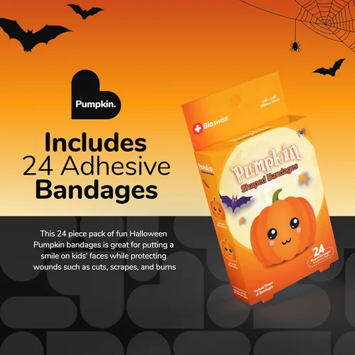 Vista 25 de BioSwiss Vendajes, juego de vendajes autoadhesivos en forma de alienígena de Halloween, sin látex, cuidado de heridas estériles, 24