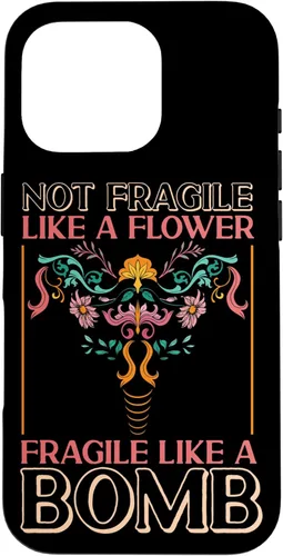Vista 20 de iPhone 13 Pro Max feminista no frágil como una flor frágil como una bomba