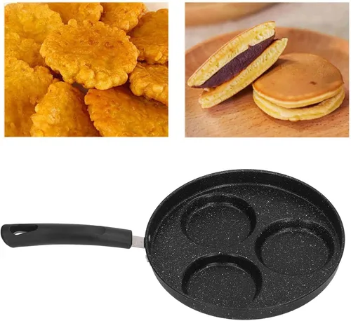 Vista 5 de Sartén para huevos, sartén antiadherente de 4 tazas, sartén para tortillas, olla de hierro adecuada para estufa de gas, cocina de inducción