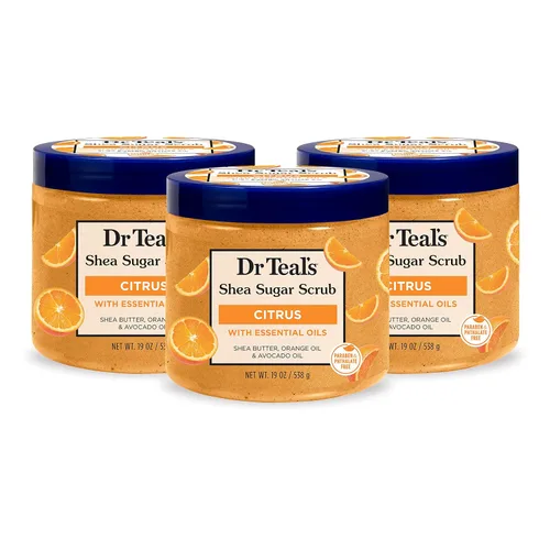 Vista 18 de Dr Teal's Exfoliante corporal de azúcar de karité, saúco negro con aceites esenciales, 19 onzas (paquete de 3)