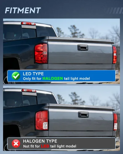 Vista 2 de Ensamble de luz trasera Nilight para Chevy Silverado 1500 2014 2015 2016 2017 2018 2019 2500HD 3500HD 2015-2019 GMC Sierra 3500HD 2019 Silverado