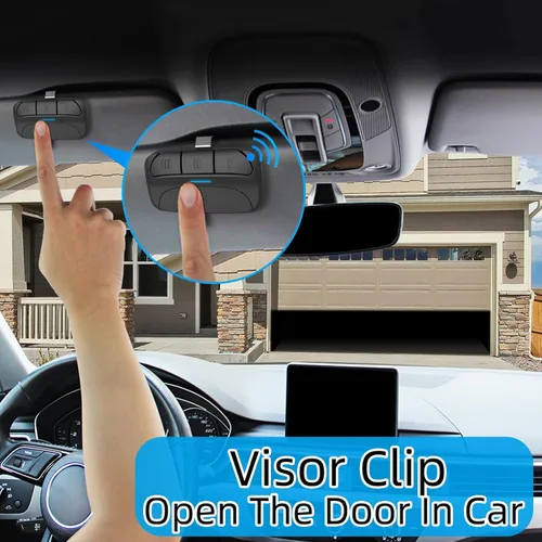 Vista 5 de Control remoto universal para puerta de garaje, compatible con LiftMaster Chamberlain Craftsman, abridor de puerta de garaje, tiene botón