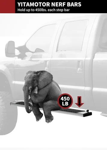 Vista 9 de YITAMOTOR Estribos de 6 pulgadas compatibles con Toyota Tundra CrewMax Cab 2007-2021 (puertas traseras de tamaño 2 3/4) barras laterales Nerf