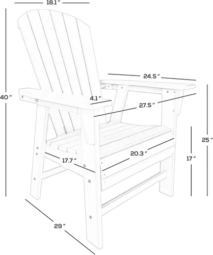 Vista 2 de WestinTrends Dylan - Silla de comedor Adirondack para patio al aire libre, resistente a la intemperie, teca
