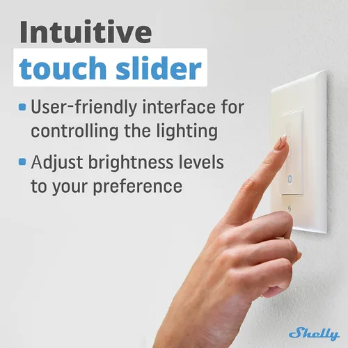 Vista 5 de Shelly Plus Wall Dimmer UL Interruptor Regulador Inteligente de Pared WiFi Automatización del hogar Puerta de enlace Bluetooth Compatible