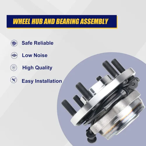 Vista 2 de KUSATEC 515065 Conjunto de cojinete de rueda delantera y cubo compatible con Nissan Frontier Pathfinder Xterra 4x4 4WD 2005-2018, Suzuki Equator